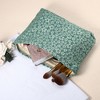 Unique Bargains Portable Travel Floral Canvas Zipper-Closure Makeup Bag 1 Pc - 3 of 4