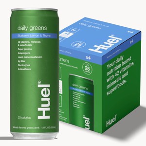 Huel Blueberry Lemon Daily Greens Ready-to-Drink Greens and Superfood Supplements - 4pk/12 fl oz - 1 of 4