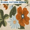 Washable Area Rug, Floral Non-Slip Non-Shedding Living Room Rug, Low Pile Stain-Resistant Throw Carpet, Foldable Printed Soft Carpet - 4 of 4