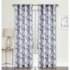 Kate Aurora Key West Summery Floral 2 Pack Grommet Top Sheer Curtain Panels - 3 of 4