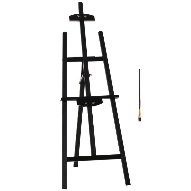 HOMCOM A-Frame Easel of Maximum Height 53", Holds Canvases Up to 43", Painting Studio Art Easel that Tilts up to 90° Degrees for Adults, Beginners, Students, 1 of 7