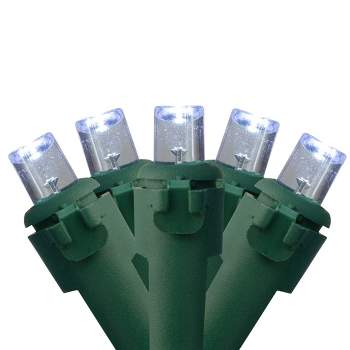 Northlight 300 Pure White LED Wide Angle Mini Christmas Lights - 74.75 ft Green Wire