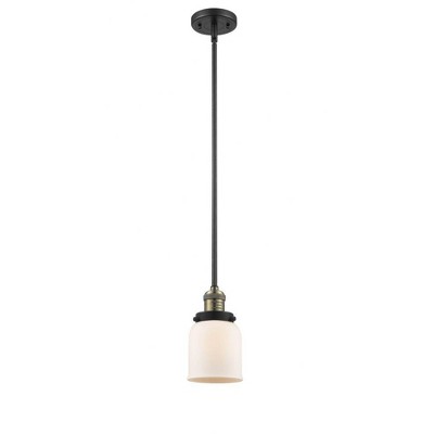 Bell - 1 Light Stem Hung Mini Pendant In Industrial Style-10 Inches Tall and 5 Inches Wide