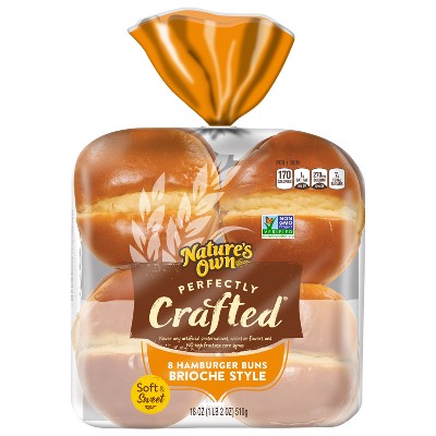 Nature's Own Perfectly Crafted Brioche Hamburger Bun - 18oz