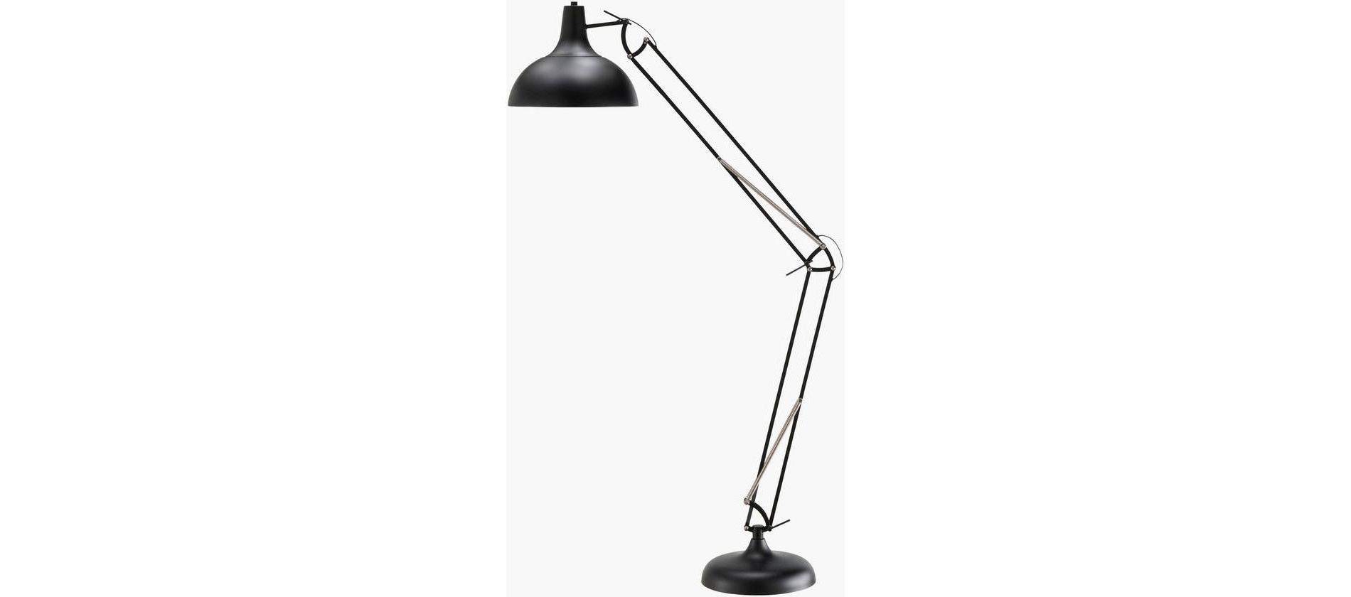 Livabliss Livigno 70"H x 15"W x 35"D Rustic Black Floor Lamps