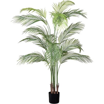 Maia Shop Palm Tree Faux Plant, Fake Silk Tree with Realistic Leaves