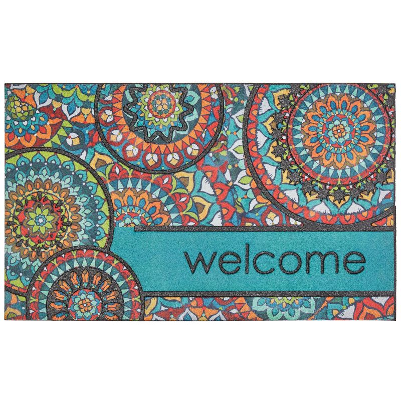 1&#39;6&#34;x2&#39;6&#34; &#39;Welcome&#39; Bohemian Kingdom Doorscapes Mat - Mohawk, 1 of 5