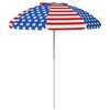 Outsunny 5.7' Beach Umbrella, Outdoor Umbrella with Vented Canopy, American National Flag - 4 of 4