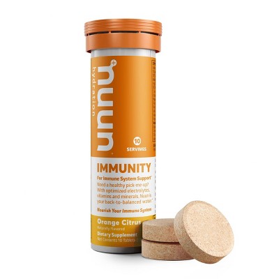 nuun Immunity for Immune System Vegan Support Drink Tabs - Orange Citrus - 10ct