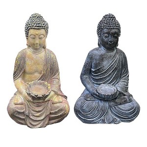 Essential Decor & Beyond Thai Buddha Resin Planter Stand for Indoor and Outdoor Use - 1 of 2