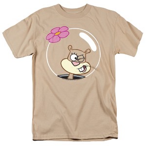 Spongebob Sandy Wink Face Adult T-Shirt Sand - 1 of 4