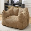 Highly Resilient Foam Sofa Chair Chenille Square Lazy Sofa Handle Armrests Adult Gaming Reading TV Living Room Bedroom Portable Indoor - 2 of 4