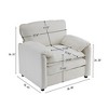 Kumasinova 38" Chenille Large Bean Bag Chair,Lounge Chair with High Back Support&Wide Seat,Accent Chair for Bedroom,Office,Living Room Furniture - 3 of 4