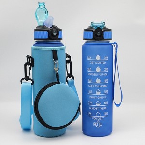 BABYYER Water Bottle Carrier Bag with Strap 1000ML Sports Bottle Holder Pouch Cover for Walking Hiking Travelling - 1 of 4