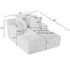 Racxily Oversized Chaise Lounge Chair Indoor, Corduroy Upholstered Modern Sofa Couch,No Assembly Required,Comfy Sleeper Sofa for Living Room,Office - 4 of 4