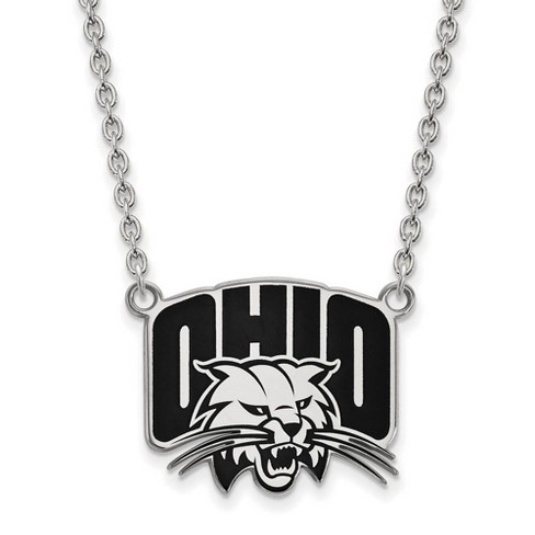 Black Bow Jewelry Sterling Silver Ohio Bobcats NCAA Necklace 18 Inch - image 1 of 4