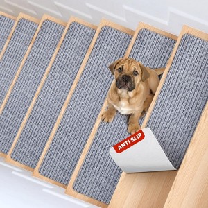 MBIGM Striped Indoor & Outdoor Non-Slip Stair Treads - 1 of 4