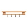 27" x 7" Alta Decorative Wall Shelf with Hooks Natural - Kate & Laurel All Things Decor - image 2 of 4