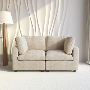 Cloud Sectional Couches for Living Room,67" Convertible Love Seat, 2 Seater Modular Sectional Sofa,Deep Seater Furniture Sets - 1 of 4