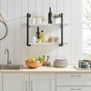 31.5" x 22.5" Modern 2 Tier Hanging Bracket Wall Shelve White Birch - Danya B.: Chic Storage, Metal MDF - 4 of 4