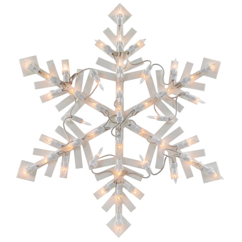 Northlight 15.5" White Lighted Snowflake Christmas Outdoor Window Silhouette, 3 of 6