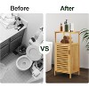 Kinsuite Bamboo Bathroom Floor Cabinet - Bamboo Bathroom Cabinet with Single Door - 4 of 4