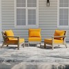 WestinTrends Avalon Outdoor Patio HDPE Loveseat Sofa with Patio Cushions - 2 of 4