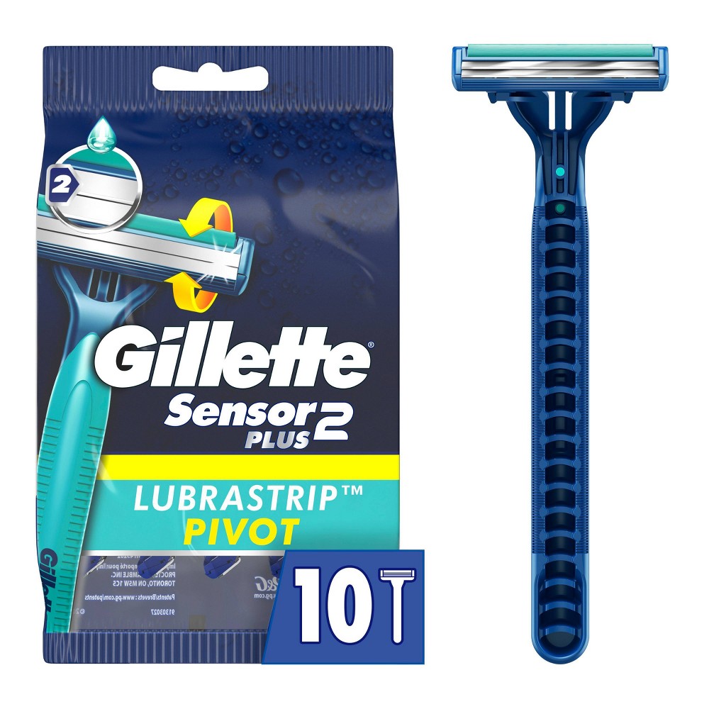 Photos - Razor / Razor Blade Gillette Sensor2 Plus Pivoting Head Men's Disposable Razors - 10ct 