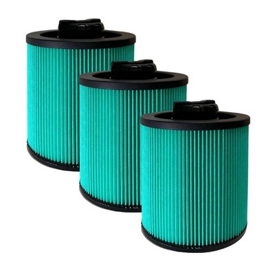 Nispira DXVC6914 HEPA Vacuum Filter, Fits 6-16 Gallon Wet/Dry Vacuums. Compatible with DeWalt DXV06P  DXV10P DXV10SA  DXV14P DXV16P DXV16PA Pack of 3