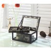 CAVINAS Jewelry Box Glass Jewelry Organizer Case Jewelry Armoire Organizer - 3 of 4