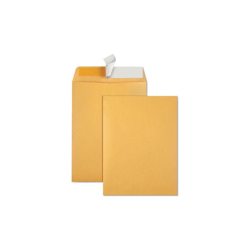 Quality Park Redi-Strip Catalog Envelope, #10 1/2, Cheese Blade Flap, Redi-Strip Adhesive Closure, 9 x 12, Brown Kraft, 100/Box, 1 of 2