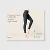 Women's High Waist Cotton Seamless Fleece Lined Leggings - A New Day™ - 2 of 2