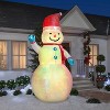 Gemmy Christmas Inflatable Color Changing Iridescent Snowman, 9 ft Tall, Multi - 2 of 4