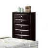 Sapphtopaz Farmhouse Tall Dresser with 5 Drawers Groove Design Chest of Drawers with Oval Knob Handles Closet Organizers for Bedroom, Entryway - 4 of 4