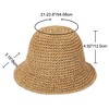 Anna-Kaci Crochet Raffia Bucket Hat Lightweight Foldable Wide Brim Sun Hat for Stylish Summer Protection - 4 of 4