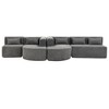NicBex Modular 143.7" L Shape Sectional Sofa Sleeper Couch Set with 5 Pillows for Living Room - 4 of 4