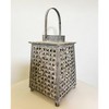 Essential Decor & Beyond 12.2" Distressed Gray Wash Bamboo Candle Lantern With Handle - 2 of 4