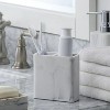 LunaLulinlk Faux Marble Toothbrush Holder, White - 2 of 4