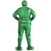 HalloweenCostumes.com Adult's Plus Size Green Plastic Army Man Costume | Military Toy Outfit w/ Helmet Cover & Gloves - 2 of 3