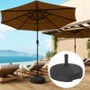 Aghana Digitals Brown HDPE Patio Umbrella Base, Heavy Duty 62lbs Sand/51lbs Water Fillable Stand - 2 of 4