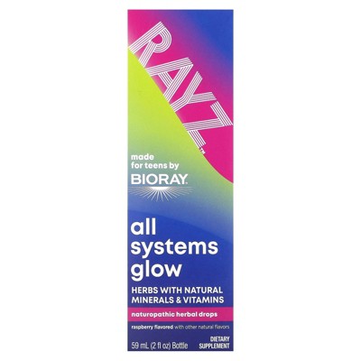 Bioray Rayz, All Systems Glow, For Teens, Raspberry, 2 fl oz (59 ml)