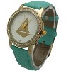 OLIVIA PRATT CLASSIC STYLE SAILBOAT LEATHER STRAP WATCH - 3 of 4