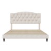 Whisen Full Upholstered Platform Bed with Saddle Curved Adjustable Headboard and Diamond Tufted Details - 4 of 4