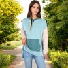 Anna-Kaci Women's Color Block Long Sleeve Hooded Pullover with Kangaroo Pocket - 3 of 4