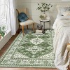 Washable Rug Vintage Distressed Non-Slip Foldable Low Pile Traditional Indoor Carpet for Living Room Bedroom Office - 2 of 4