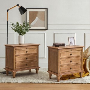 Giorgio 3 - Drawer Nightstand with  Built-In Outlets Set of 2|HULALA HOME - 1 of 4