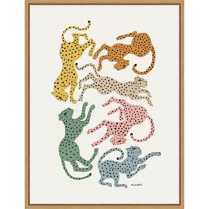 Amanti Art Colorful Cheetahs by Megan Galante Framed Canvas Wall Art - 1 of 4