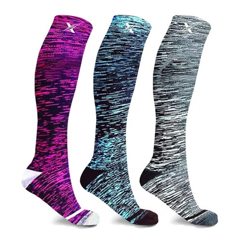 Compression Socks for Women and Men Circulation (3 Pairs) - Best for  Nursing,Running,Travel Knee High Socks