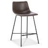 Poly & Bark Set of 3 24" High Paxton Counter Height Barstools Brown: Upholstered, Steel Frame, Modern Design - 3 of 4