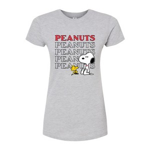 Women's - Peanuts - Snoopy Woodstock Fitted Graphic T-Shirt - 1 of 3